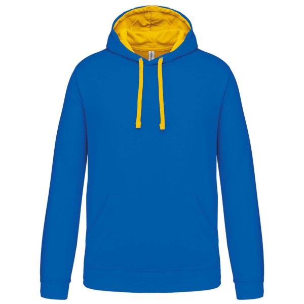 MEN'S CONTRAST HOODED SWEATSHIRT Kék 