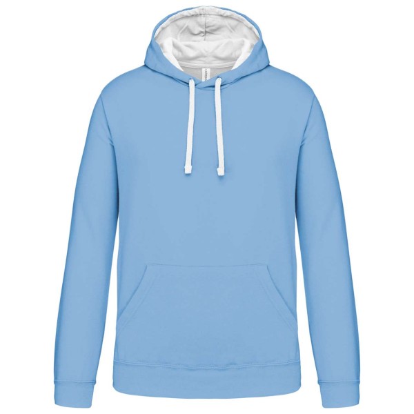 MEN'S CONTRAST HOODED SWEATSHIRT Kék 
