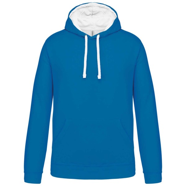 MEN'S CONTRAST HOODED SWEATSHIRT Kék 
