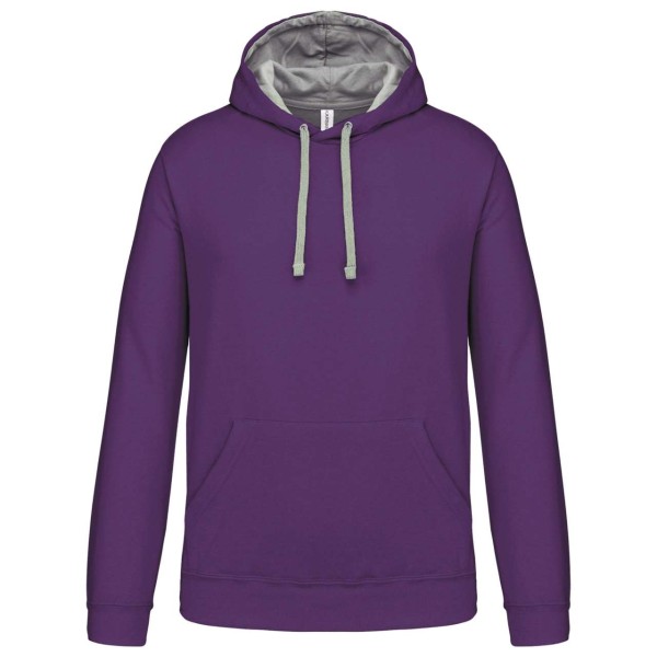 MEN'S CONTRAST HOODED SWEATSHIRT Lila 