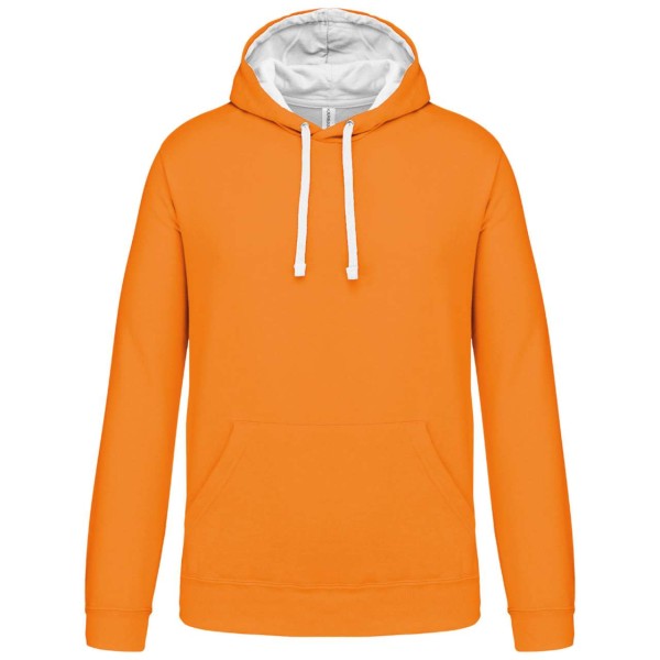 MEN'S CONTRAST HOODED SWEATSHIRT Narancssárga 