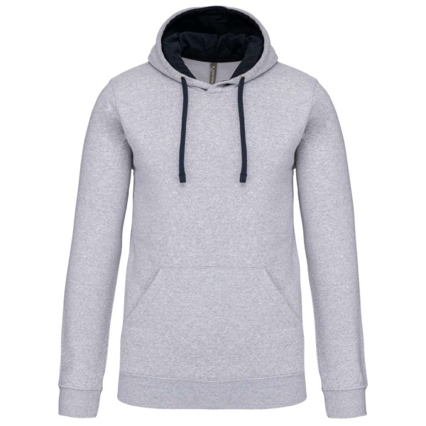 MEN'S CONTRAST HOODED SWEATSHIRT Szürke 
