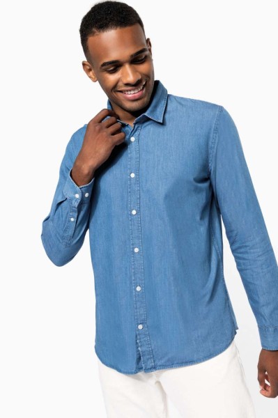 MEN’S DENIM SHIRT Kék 