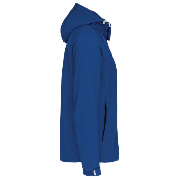 MEN'S DETACHABLE HOODED SOFTSHELL JACKET Kék 