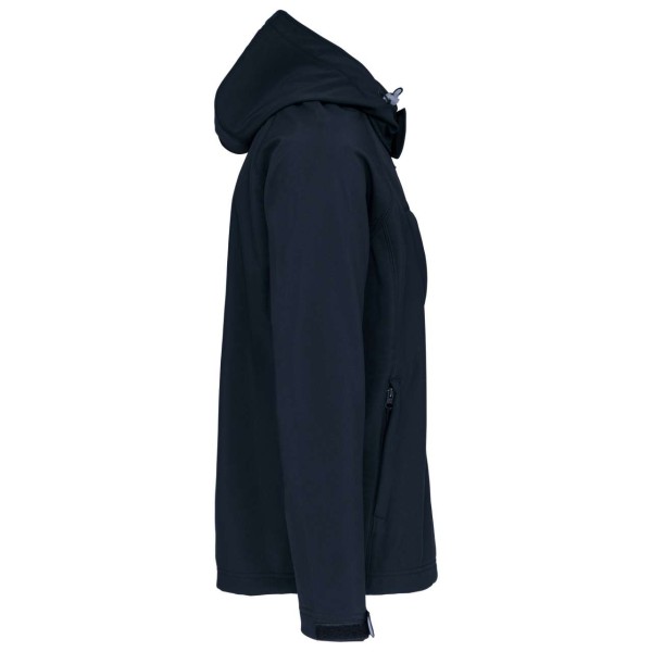 MEN'S DETACHABLE HOODED SOFTSHELL JACKET Kék 