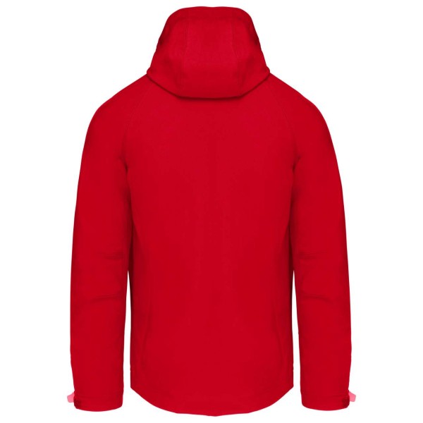 MEN'S DETACHABLE HOODED SOFTSHELL JACKET Piros 