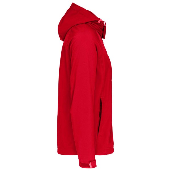MEN'S DETACHABLE HOODED SOFTSHELL JACKET Piros 