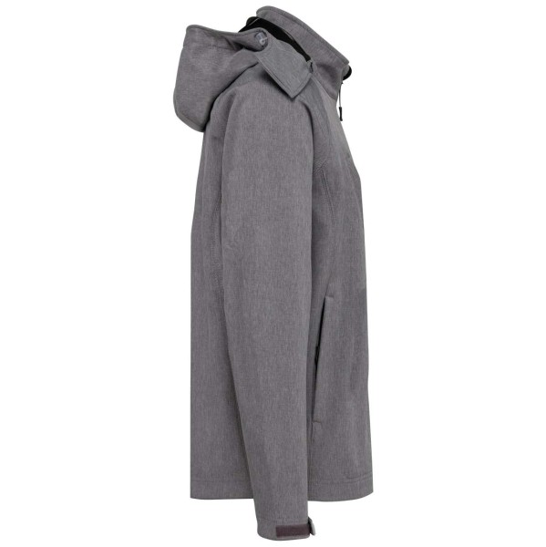 MEN'S DETACHABLE HOODED SOFTSHELL JACKET Szürke 