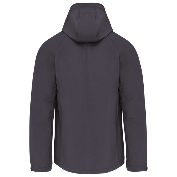MEN'S DETACHABLE HOODED SOFTSHELL JACKET Szürke 
