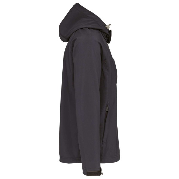 MEN'S DETACHABLE HOODED SOFTSHELL JACKET Szürke 
