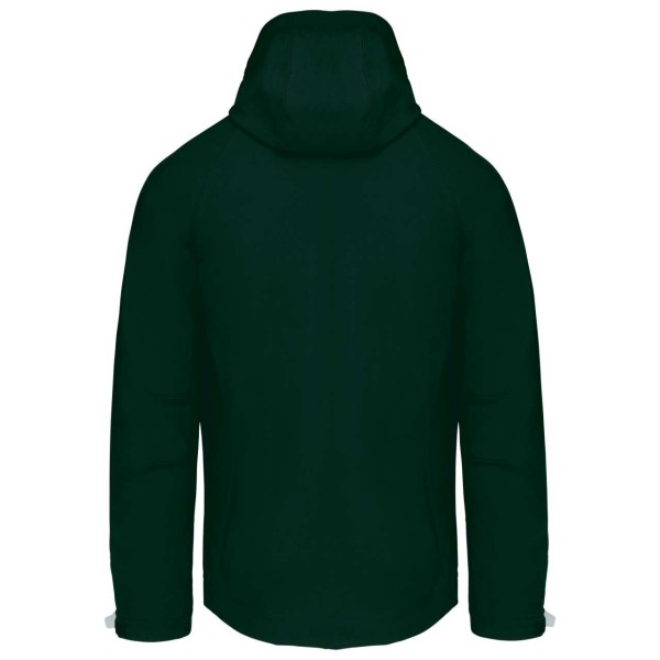 MEN'S DETACHABLE HOODED SOFTSHELL JACKET Zöld 