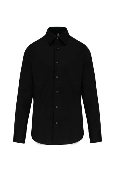 MEN'S FITTED LONG-SLEEVED NON-IRON SHIRT Fekete 