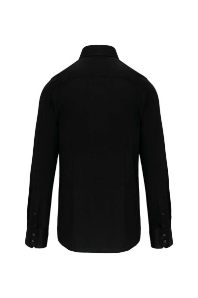 MEN'S FITTED LONG-SLEEVED NON-IRON SHIRT Fekete 