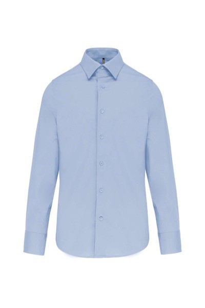MEN'S FITTED LONG-SLEEVED NON-IRON SHIRT Kék 
