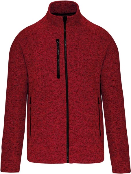 MEN'S FULL ZIP HEATHER JACKET Piros 