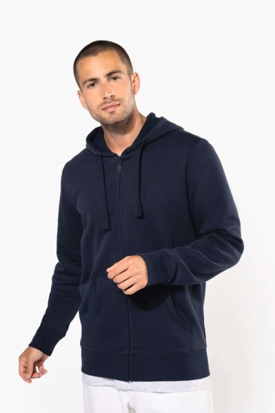 MEN'S FULL ZIP HOODED SWEATSHIRT Kék 