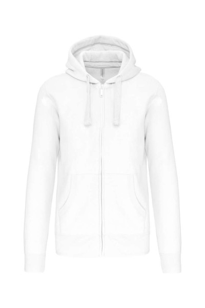 MEN'S FULL ZIP HOODED SWEATSHIRT Fehér 