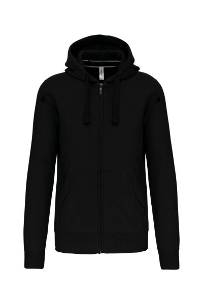MEN'S FULL ZIP HOODED SWEATSHIRT Fekete 