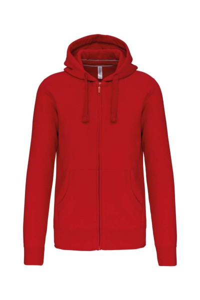 MEN'S FULL ZIP HOODED SWEATSHIRT Piros 