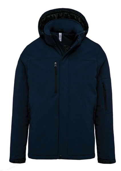 MEN'S HOODED SOFTSHELL LINED PARKA Kék 