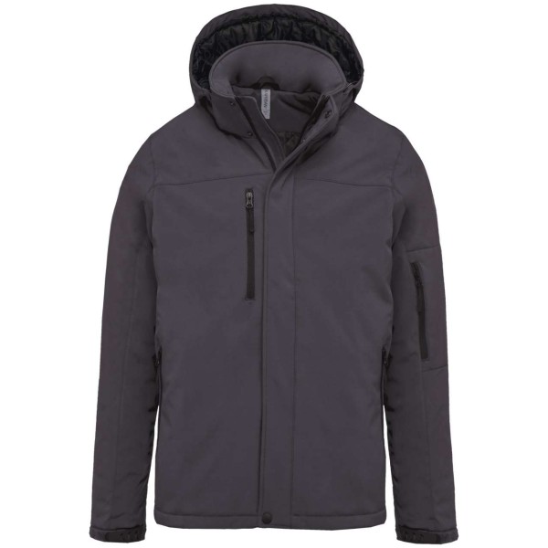 MEN'S HOODED SOFTSHELL LINED PARKA Szürke 