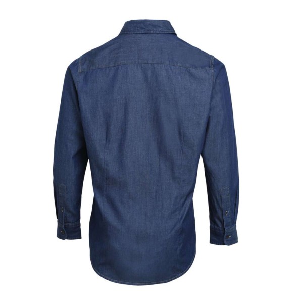 MEN’S JEANS STITCH DENIM SHIRT Kék 