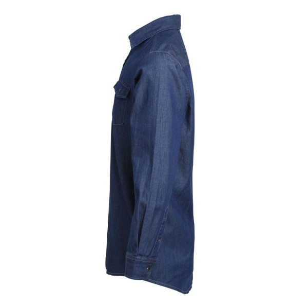 MEN’S JEANS STITCH DENIM SHIRT Kék 