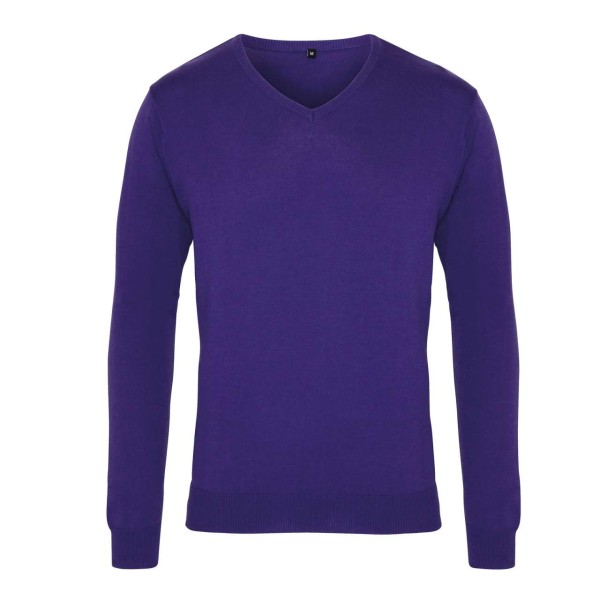 MEN'S KNITTED V-NECK SWEATER Lila 