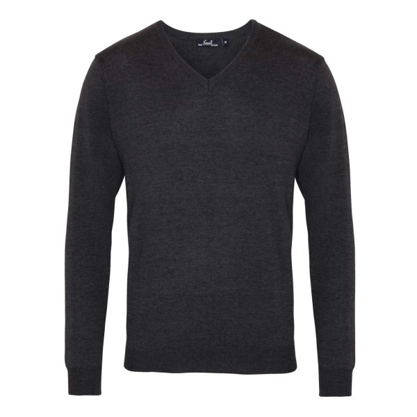 MEN'S KNITTED V-NECK SWEATER Szürke 