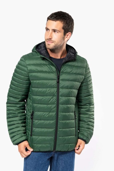 MEN'S LIGHTWEIGHT HOODED PADDED JACKET Kék 