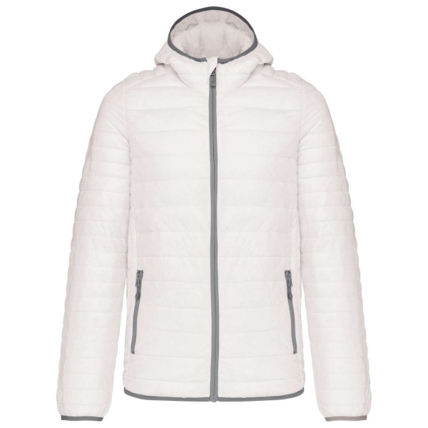 MEN'S LIGHTWEIGHT HOODED PADDED JACKET Fehér 