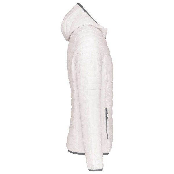 MEN'S LIGHTWEIGHT HOODED PADDED JACKET Fehér 