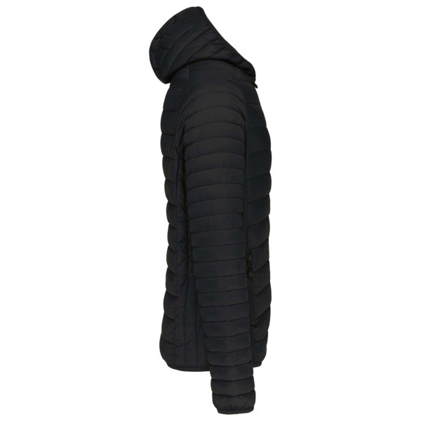 MEN'S LIGHTWEIGHT HOODED PADDED JACKET Fekete 