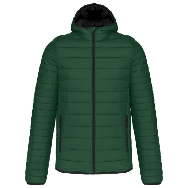 MEN'S LIGHTWEIGHT HOODED PADDED JACKET Zöld 