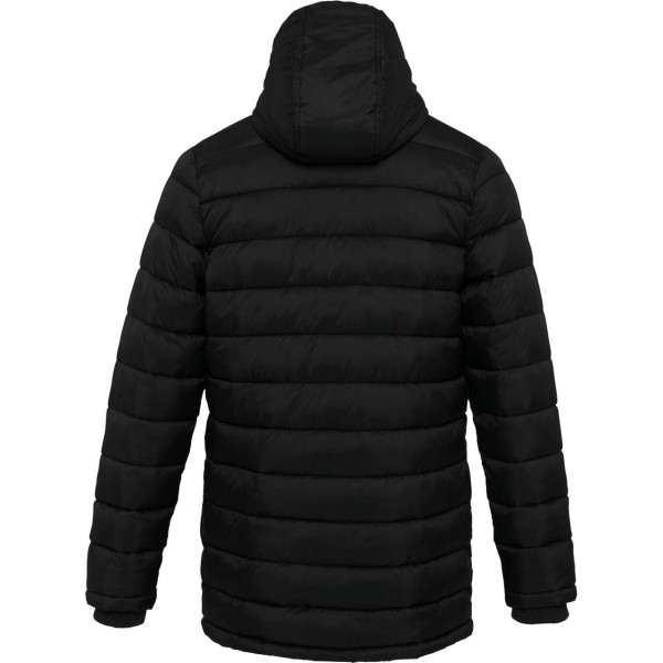 MEN'S LIGHTWEIGHT HOODED PADDED PARKA Fekete 