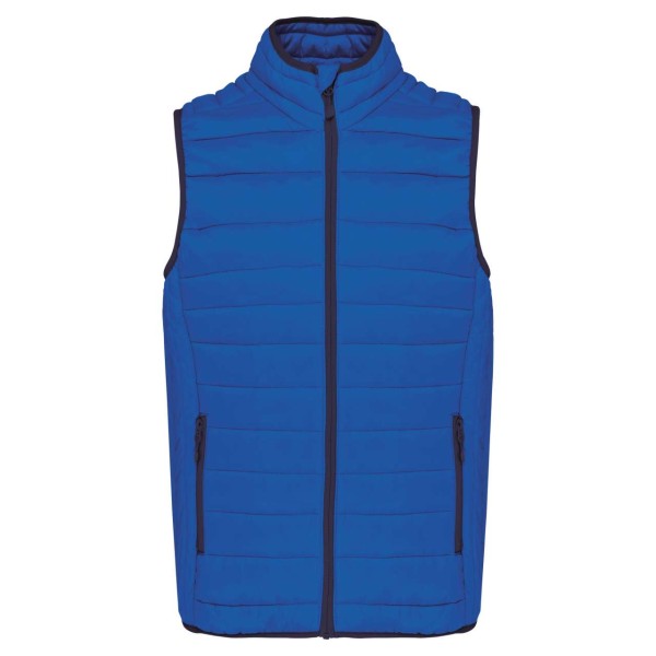 MEN’S LIGHTWEIGHT SLEEVELESS FAKE DOWN JACKET Kék 