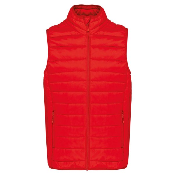 MEN’S LIGHTWEIGHT SLEEVELESS FAKE DOWN JACKET Piros 