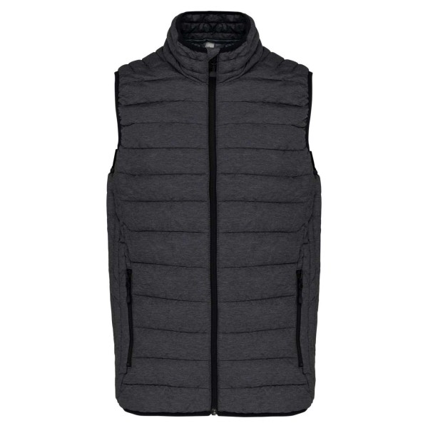 MEN’S LIGHTWEIGHT SLEEVELESS FAKE DOWN JACKET Szürke 