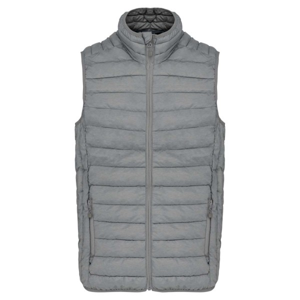 MEN’S LIGHTWEIGHT SLEEVELESS FAKE DOWN JACKET Szürke 