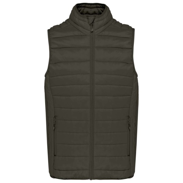 MEN’S LIGHTWEIGHT SLEEVELESS FAKE DOWN JACKET Zöld 