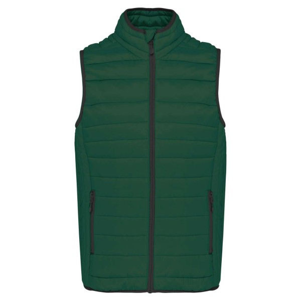 MEN’S LIGHTWEIGHT SLEEVELESS FAKE DOWN JACKET Zöld 