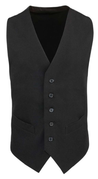 MEN’S LINED POLYESTER WAISTCOAT Fekete 