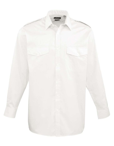 MEN’S LONG SLEEVE PILOT SHIRT Fehér 