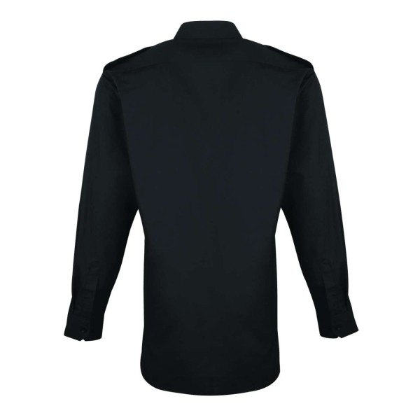 MEN’S LONG SLEEVE PILOT SHIRT Fekete 