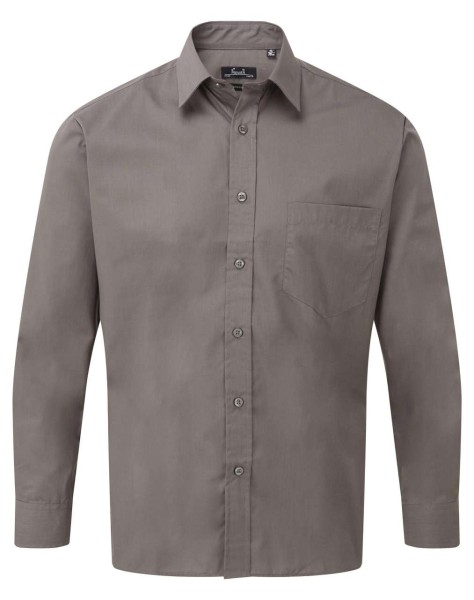 MEN'S LONG SLEEVE POPLIN SHIRT Szürke 