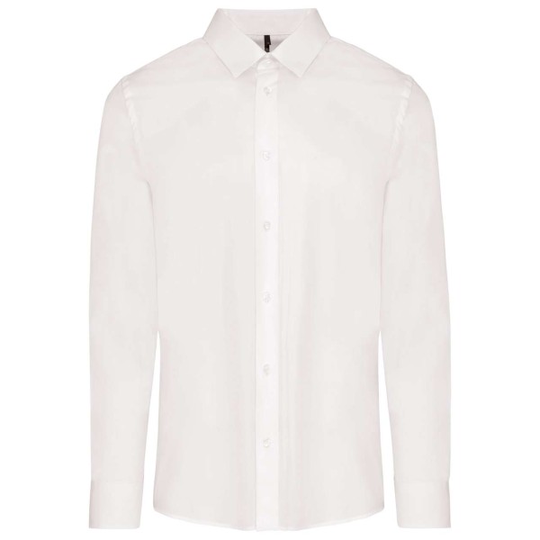 MEN’S LONG-SLEEVED COTTON POPLIN SHIRT Fehér 