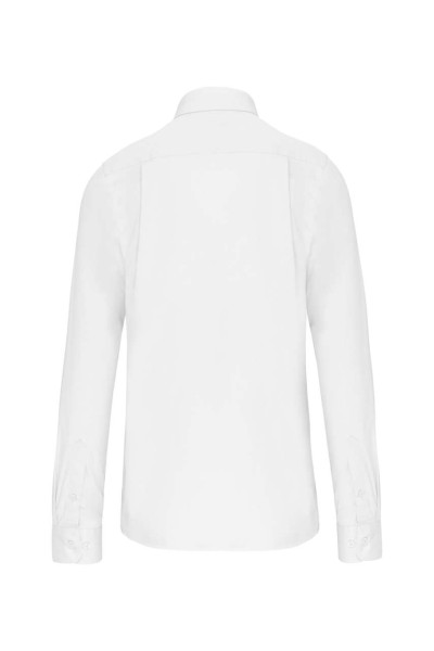 MEN'S LONG-SLEEVED COTTON POPLIN SHIRT Fehér 