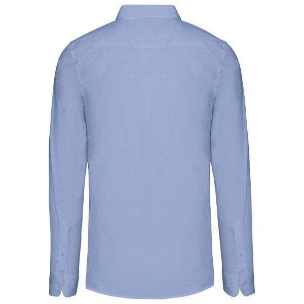 MEN’S LONG-SLEEVED COTTON POPLIN SHIRT Kék 