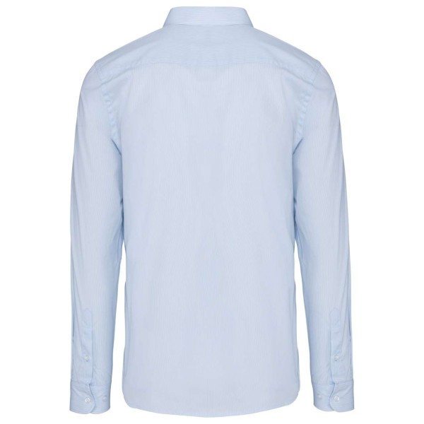 MEN’S LONG-SLEEVED COTTON POPLIN SHIRT Kék 