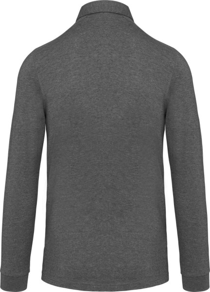 MEN'S LONG SLEEVED JERSEY POLO SHIRT Szürke 